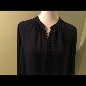 Banana Republic Navy Blue Long Sleeve Blouse Medium